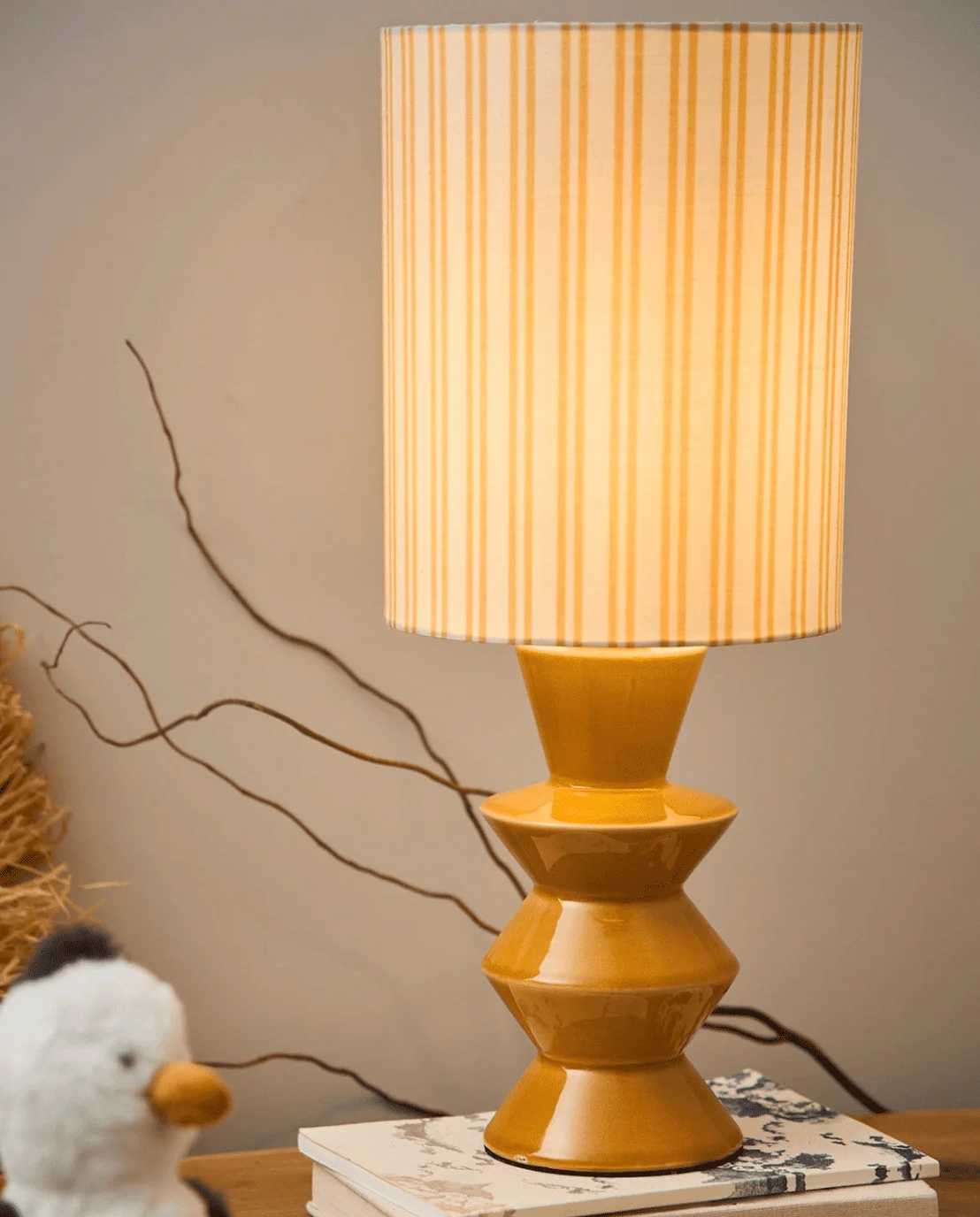 lampe-abat-jour-rayure