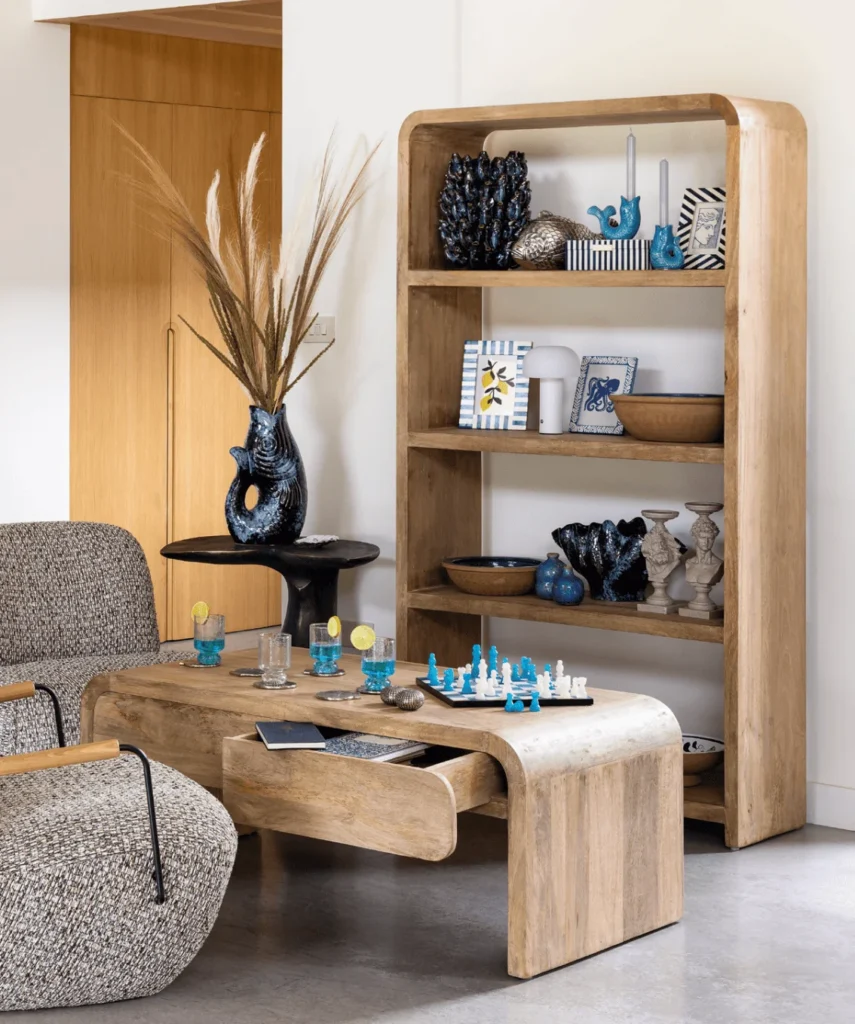 Mobilier décoration en manguier blanchi