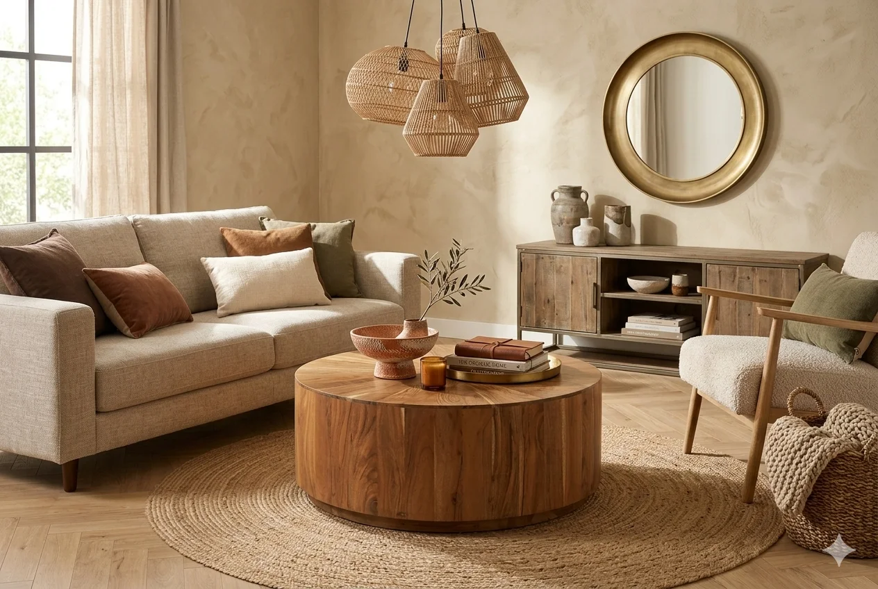 table-basse-ronde-en-bois-clair