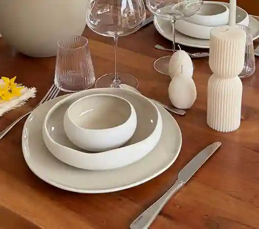 Ensemble art de la table beige