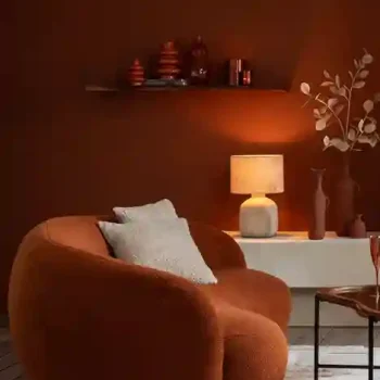 Ambiance du salon Terracota ton chaud