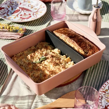 Plat séparateur à four cookut rose