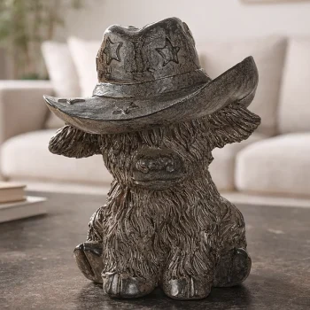 Statue de vache cowboy Agape Loudéac Pontivy