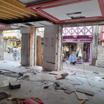 Travaux dans le magasin Agape pontivy